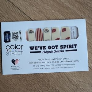 Color Street Collegiate Spirit Nail Strips - Red and Cream
